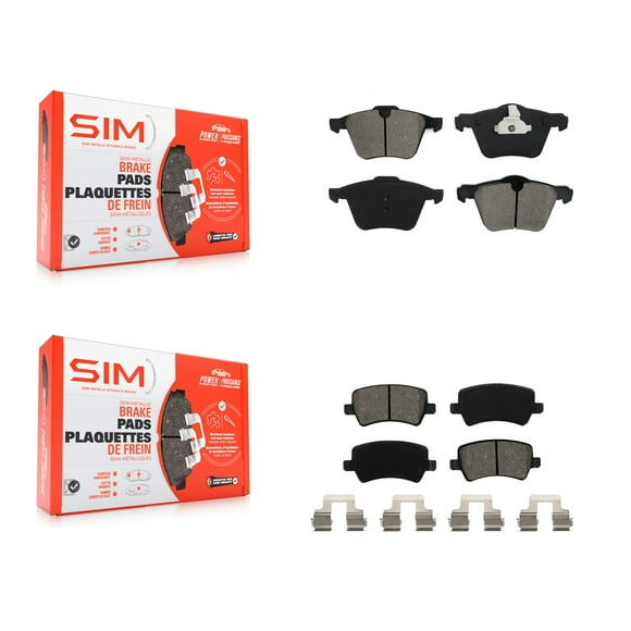 SIM Front Rear Semi-Metallic Brake Pads Kit for Car Volvo XC70 S60 V60 S80 Cross Country V70 KSM-100110