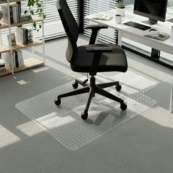 Ktaxon 36" x 48" Home Office Chair Mat with Lip, Studded Carpet Floor Protector Mat, Dual-Fold Design