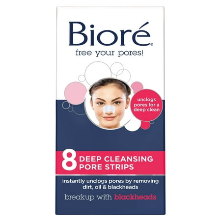 (3 pack) Biore Deep Cleansing Nose Pore Strips, 8 (Best Nose Pore Strips)