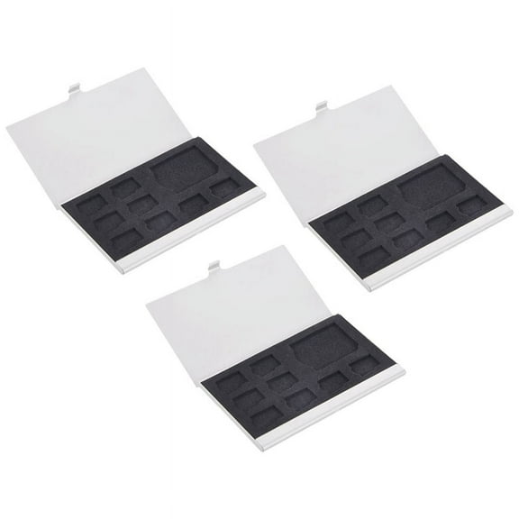 3X 9 -/ Memory Card Storage Holder Box Protector Metal Cases 8 TF&1