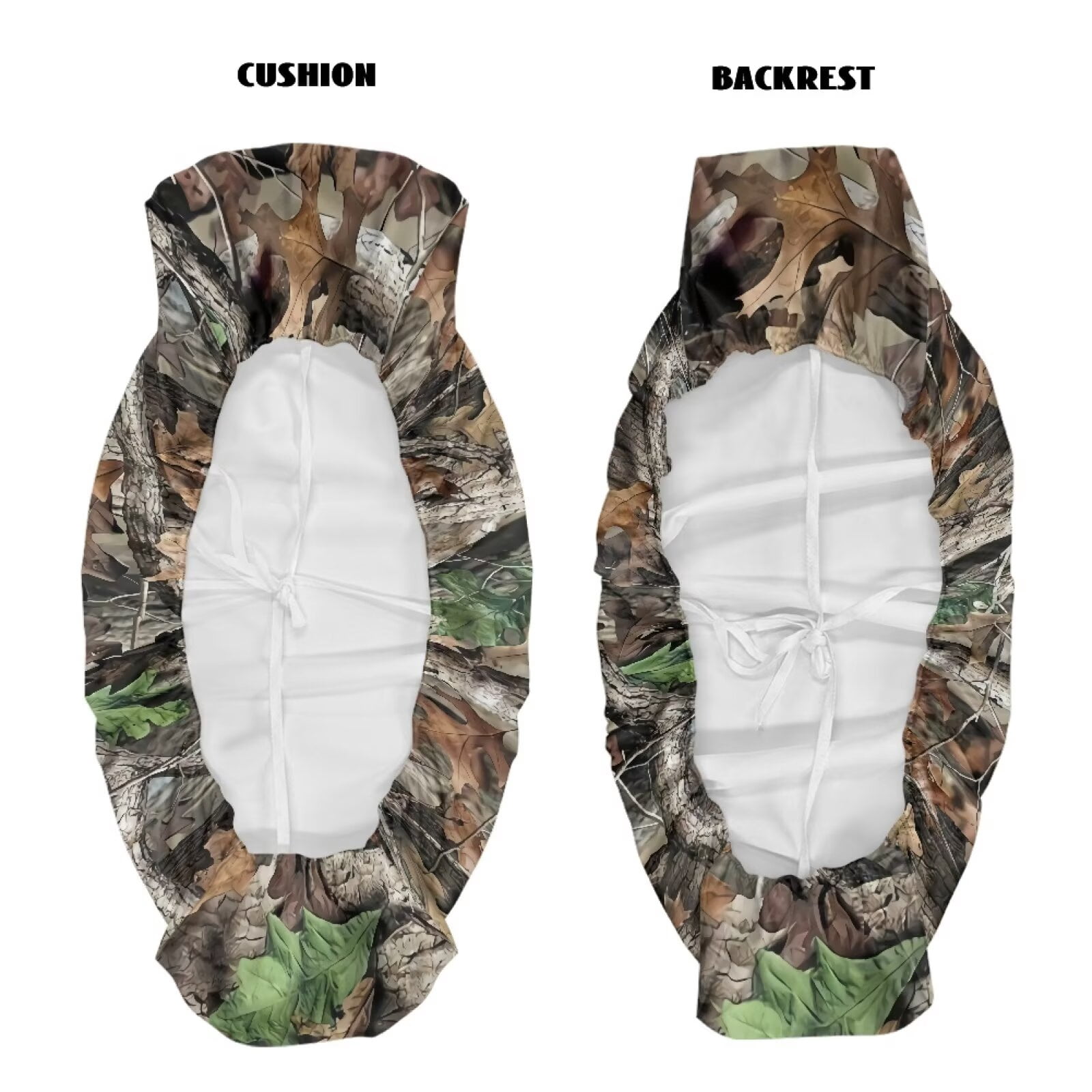 XYZCANDO Brown Camouflage Hunting UTV Seat Covers for Kawasaki Mule 4010 Set 2 Pcs UTV Seats Cover Accessory Part Nonslip All-Season Protection Replacement Bench Seat Cover