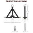 thumbnail image 3 of Telyswee 3 Point 2" Receiver Trailer Hitch Category 1Tractor Tow Drawbar Pull Black Heavy Duty Compatible for Kubota, John Deere, BX, LM25H, Cat, WLM Tractor, NorTrac, Yanmar, Kioti, 3 of 6
