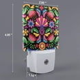 thumbnail image 2 of Honeii Colorful Floral Embroidery Mexican Print LED Night Light with Light Sensor, Night Lights Plug Into Wall,Ideal for Bedrooms and Hallways-UK, 2 of 7