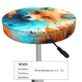 thumbnail image 4 of Balery Fiery Red Maple Leaf Fox Fundas de asiento para taburete de bar redondo de tela de terciopelo ajustables que protegen de arañazos y manchas para sillas de 14 a 17 pulgadas.-14 inch, 4 of 7