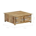 thumbnail image 4 of vidaXL Coffee Table 70x70x30 cm Solid Mango Wood, 4 of 5