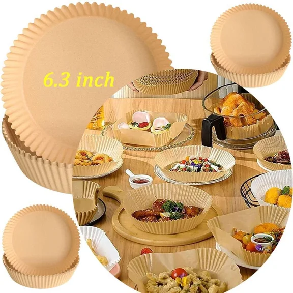 100Pcs Air Fryer Disposable Round Non-Stick Baking Paper Parchment Waterproof Us