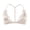 Champagne, variant on Lace Bralettes for Women Silk Bras Eyelash Lace V Neck Front Closure Bra Padded Triangle Bralettes