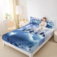 thumbnail image 4 of Homewish 3D Antarctic Penguin Queen Sheet Sets, Kawaii Wildlife Animal Flat Sheet, Teens Kids Boys Girls Queen Fitted Sheet, Super Cozy Room Decor, 4 Pieces, 4 of 7