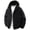 Black, variant on Mens Puffer Jacket with Hood Quilted Winter Warm Coat with Pocket and Drawstring (Blue,L)