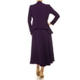 thumbnail image 4 of Women's Solid 2-Piece Blazer and Long Skirt Set ? Elegant and Professional, 4 of 8