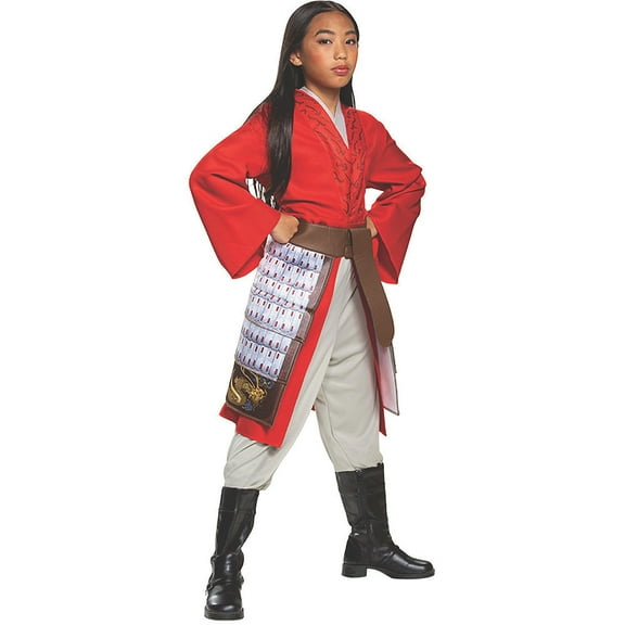 Girls' Disney Mulan Hero Red Dress Deluxe Costume by Disguise - Size 5-6