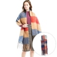 thumbnail image 4 of Bufanda de invierno para mujer, bufanda de tartán , cálida y cálida, gran rejilla, bufandas unisex suaves, chal para rojo Soledad Bufanda de tela escocesa de invierno, 4 of 8