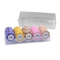 thumbnail image 1 of 100 Pcs de Jetons Rayés Professionnels pour Jeu Texas Hold'em, 1 of 8