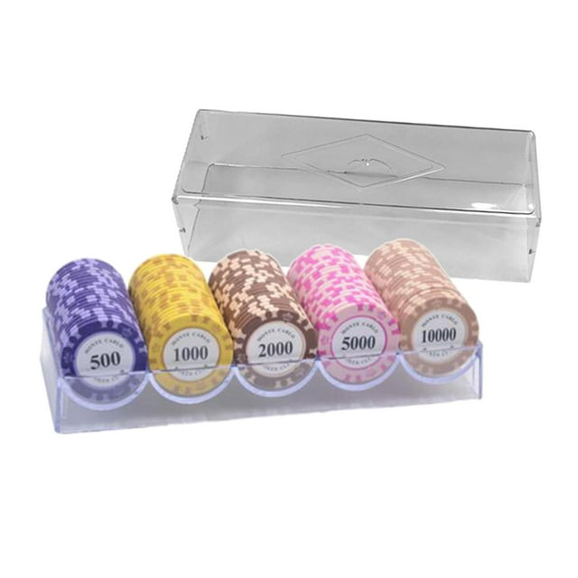 100 Pcs de Jetons Rayés Professionnels pour Jeu Texas Hold'em