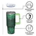 thumbnail image 3 of 30oz Christmas Snowman Holiday Stainless Steel Coffee Cup with Straw, Winter Travel Tumbler with Handle, Insulated Gift for Adults, 3 of 5