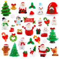 thumbnail image 1 of Figuras navideñas en miniatura DIYDEC de 32 piezas de Papá Noel de resina, 1 of 7