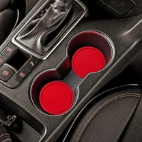 4 Pack RED Universal Car Cup Holder Coasters Anti Slip Liquid Spill Absorbent Car Coasters 2.7 Inch