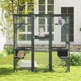 thumbnail image 2 of Costway Large Wooden Cat House 71" Indoor Outdoor Weatherproof Catio Kitten Enclosure, 2 of 10