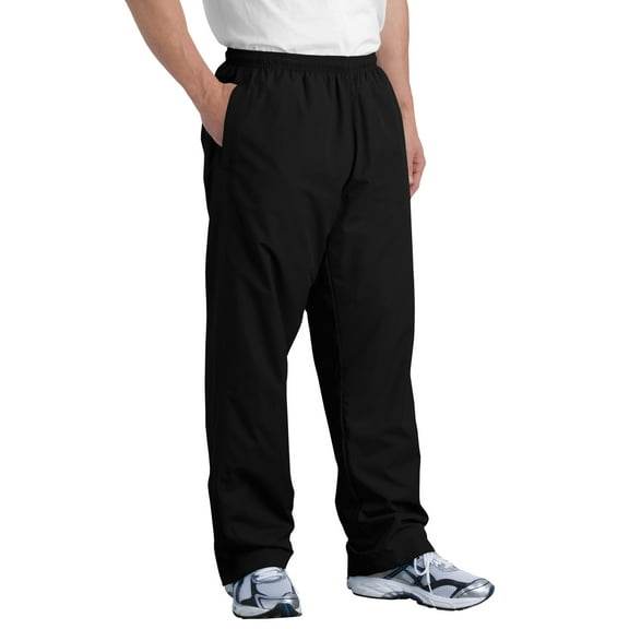 Sport-Tek Wind Pants, Elastic Waistband, Side Pocket, Black, 100% Polyester, Male, Adult, Medium