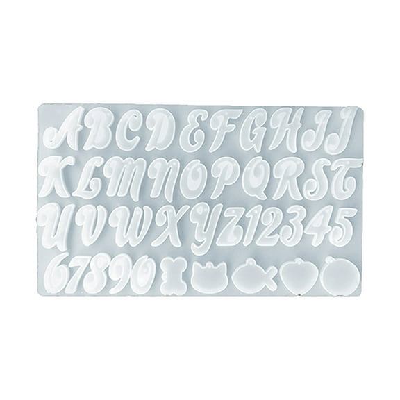 Alphabet Keychain Resin Molds with Hole, Keychain Silicone Large Letter Resin Silicone Molds for Jewelry Pendant Making