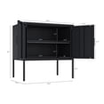 thumbnail image 3 of EGBHDSFT Accent Cabinet in Black - 2-Door Storage Cabinet, Metal, 23.6"H x 15.7"D x 24"W, 3 of 10