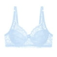 thumbnail image 3 of Ashirexll Womens Bras No Underwire, Wireless Bras for Women, Women's Gathering Seamless Wireless Lightweight Soft Breathable Comfortable Bra Light Blue 85B, 3 of 4