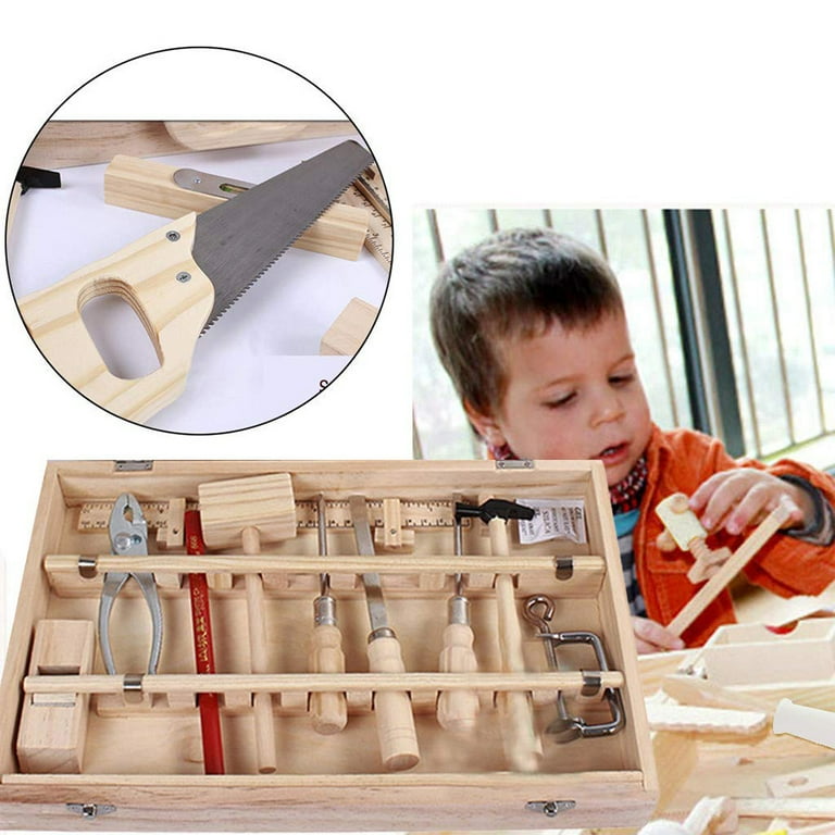 Maintenance Wooden Tool Toys Set Construction Accessories For Kids Educational Woodworking Box Toy