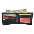thumbnail image 2 of New Mens Bifold Genuine Leather Wallet Multi Credit Card ID License Slim Black, 2 of 7