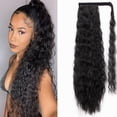 thumbnail image 2 of Extensiones de cabello postizo de cola de caballo con Clip de garra rizado largo, postizo sintético para mujeres y niñas, 2 of 5