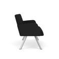 thumbnail image 2 of Willow Lounge Lobby Reception Waiting Room Loveseat / Silver Steel / Black, 2 of 5