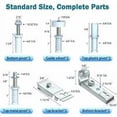 thumbnail image 2 of Kit de reparación de herrajes para puertas plegables, paquete de 2 piezas de repuesto para puertas corredizas de armario plegables, incluye soporte superior e inferior, pivote de 3/8", 2 of 5