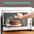 thumbnail image 4 of Glass Microwave Splatter Cover for Food Tall Microwave Cover with Silicone Knob 100% Food Safe 10in Plate Splatter Guard Lid With Vent Hole BPA Free Dishwasher Safe, 4 of 6
