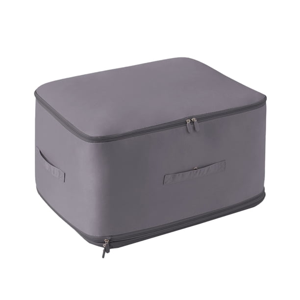 Bolsa de almacenamiento para edredones bolsa con soporte para edredón cremallera doble de gran capacidad para dormitorio en casa