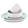 thumbnail image 6 of Gibson Elite Global Edge16 Piece Stoneware Dinnerware Set in Light Green, 6 of 9
