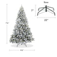 thumbnail image 6 of 7.5FT Pre-Lit Realistic Snow-Flocked Pine Artificial Holiday Christmas Tree with Sturdy Metal Stand, 6 of 7