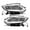 Chrome	Clear, variant on For 2014 2015 2016 Nissan Rogue Halogen LED DRL Headlights Assembly Pair