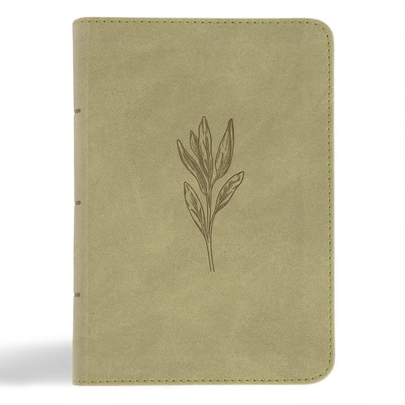 NASB Large Print Compact Reference Bible, Sage Suedesoft Leathertouch, (Hardcover)