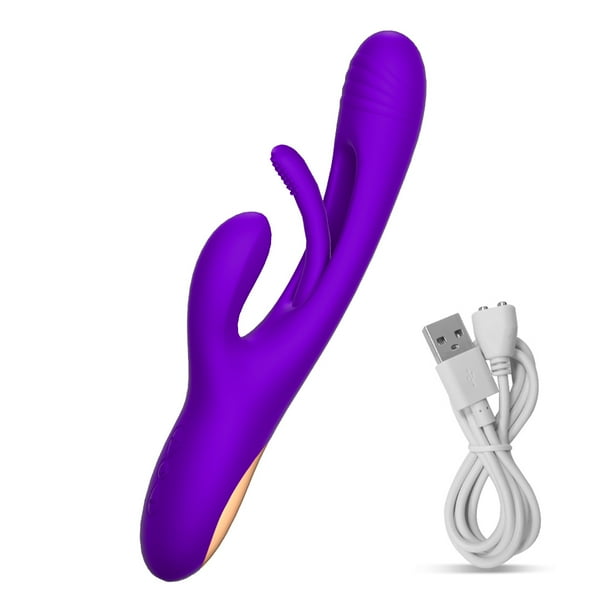 Rabbit Vibrator Adult Sex Toys for Women G Spot Clitoral Stimulator Dildo with 7 Powerful Vibration Modes Purple