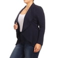 thumbnail image 2 of Women's Casual Stretch Comfort Open Front Draped Blazer Jacket, 2 of 4
