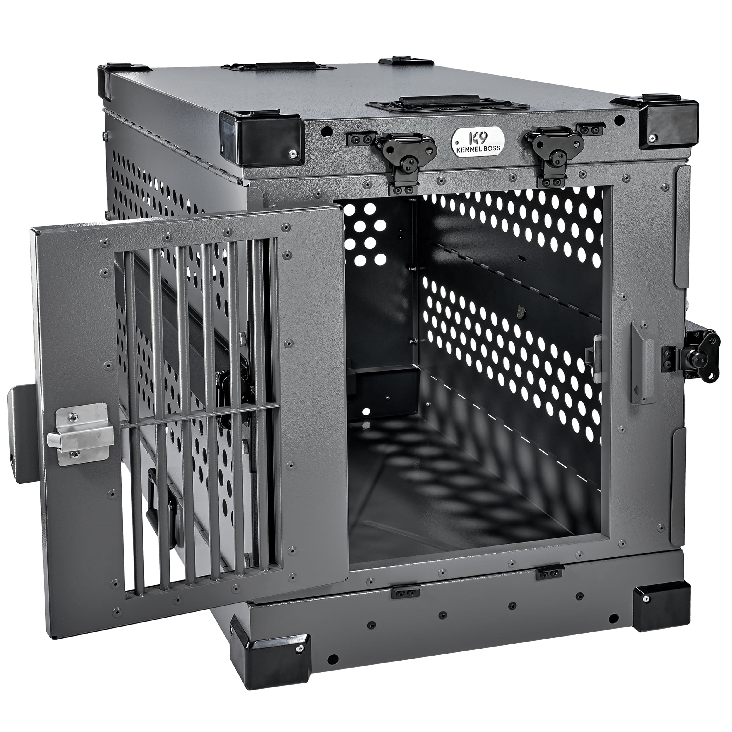 K9 KENNEL BOSS – SMALL – HEAVY DUTY FULLY COLLAPSIBLE POWDER-COATED ALUMINUM DOG CRATE