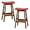 Red, variant on Pemberly Row Faux Leather Counter Stool in Black (Set of 2)