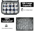 thumbnail image 2 of INSMEER Insulated 21 Qt Lunch Bag for Men, Leakproof with 3 Compartments, for Work, Beach, Picnic, 2 of 7