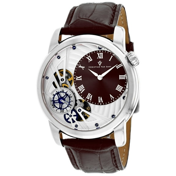 Christian Van Sant Men's Sprocket Auto-Quartz Brown Dial Watch - CV1544