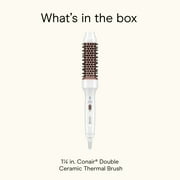 Conair Double Ceramic Curling Thermal Brush, 1 ¼”, LED Indicator, Rose Gold, 1 Count
