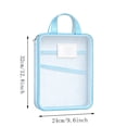 thumbnail image 3 of Nylon Document Bag with Zipper Light Transparent Mesh File Bag Pouch with Strap for Books A4 Documents Organizer, 3 of 5