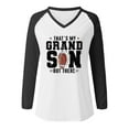 thumbnail image 3 of MKLEKYY Hauts de Concert pour Femmes Chandails en Molleton Légers Décontractés à Col Rond Manches Longues Imprimé Graphique de Football T-Shirt, 3 of 3