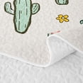 thumbnail image 5 of Erosebridal Cartoon Cactus Quilt King for Boys Girls, Floral Bloom Print King Coverlet Set, 3-Piece, 5 of 7