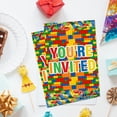 thumbnail image 5 of Building Blocks Birthday Invitations, Cute Building Blocks Birthday Party Invites with Envelopes Set of 20, 5 of 5