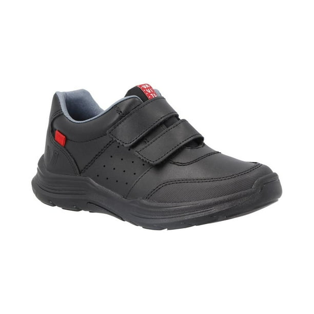 Mocasin Vavito Niño Escolar Velcro Escuela Resistente Ajuste negro 19