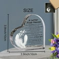 thumbnail image 6 of Memorial Acrylic Heart Sympathy Gift - "A Letter From Heaven" Comforting With Feathers Butterflies 4X4 Inch Keepsake For Loss Of Loved One Graveside Or Home Remembrance Gift, 6 of 7